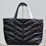 Saint Laurent Puffer Tote In Econyl Black